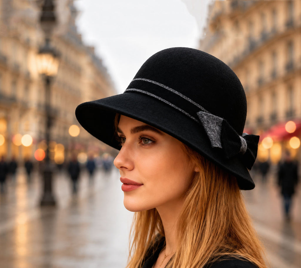 Women’s winter bucket hat with  bow,stylish and versatile,  gift for her.