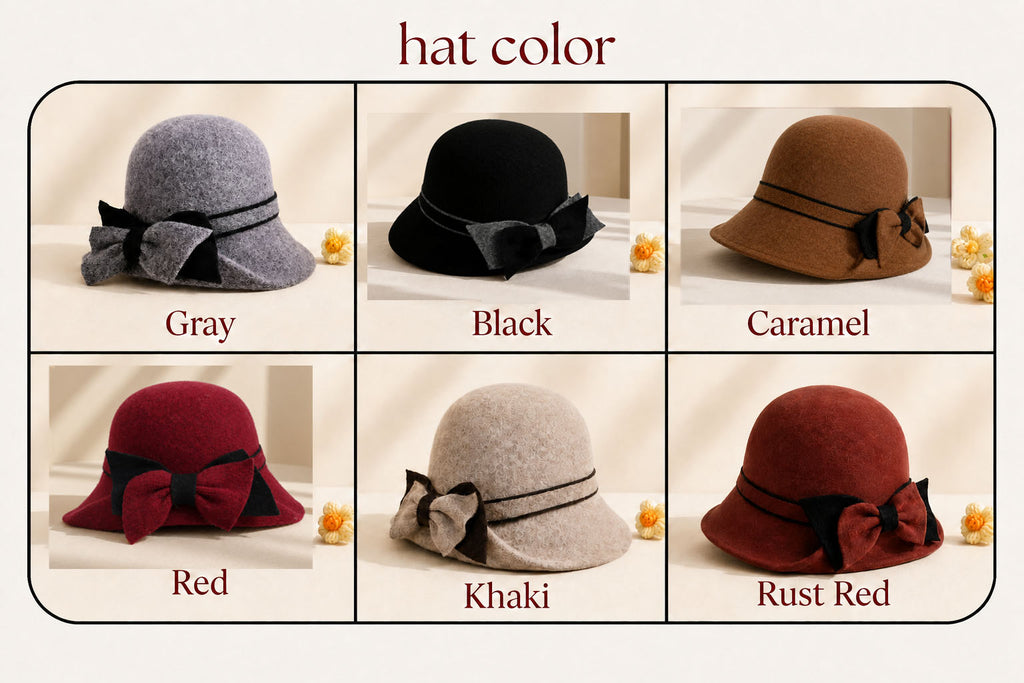 Women’s winter bucket hat with  bow,stylish and versatile,  gift for her.