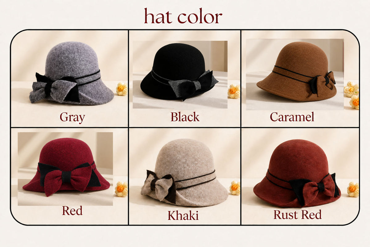 Women’s winter bucket hat with  bow,stylish and versatile,  gift for her.