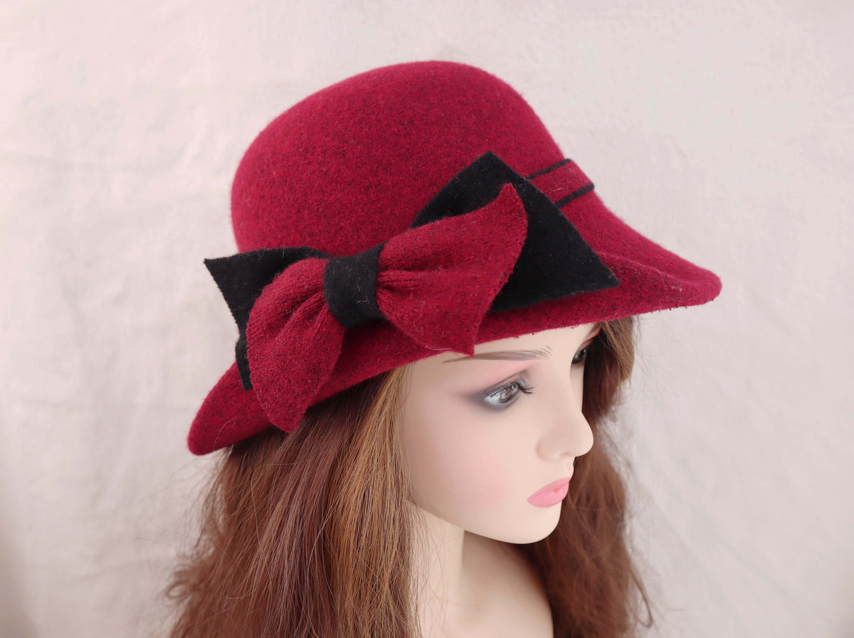 Women’s winter bucket hat with  bow,stylish and versatile,  gift for her.
