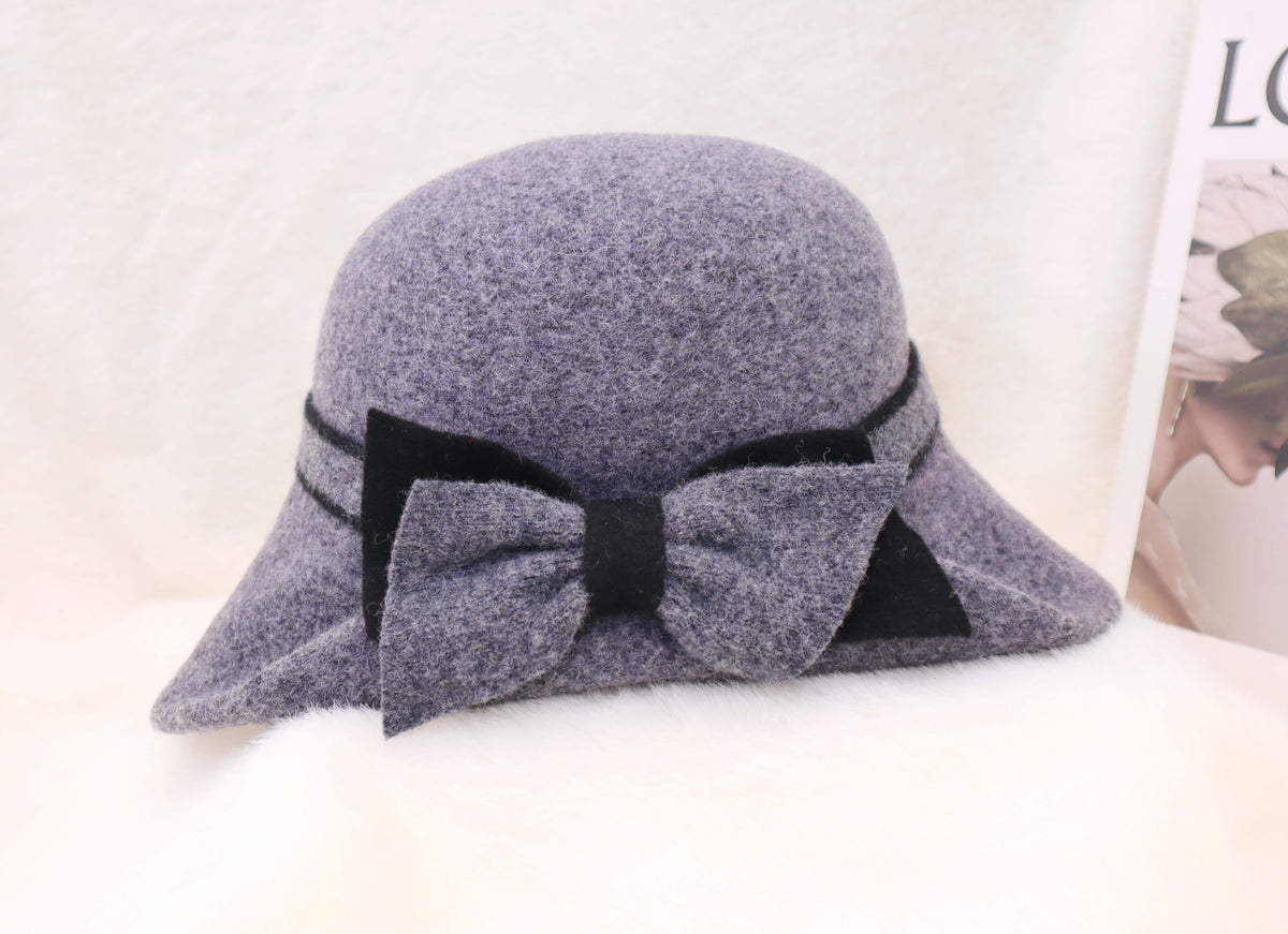 Women’s winter bucket hat with  bow,stylish and versatile,  gift for her.